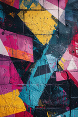The abstract street art graffiti background was created using generative AI technology.