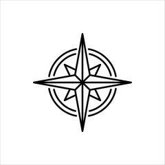 Fototapeta premium Compass icon. compass Vector illustration for web design and app. isolated on white background
