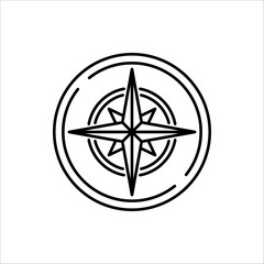 Compass icon. compass Vector illustration for web design and app. isolated on white background