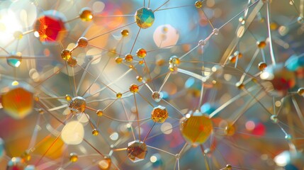 3D rendering of a molecular structure up close.