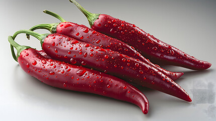 red chilli white background
