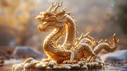 Golden Dragon: Mystical and Majestic