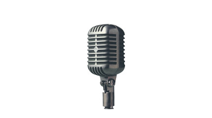 Fototapeta premium Vintage Microphone on Transparent Background