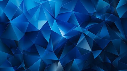 Fototapeta premium Mesmerizing Geometric Mosaic of Shimmering Blue Triangles