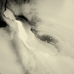 Gray Alcohol Ink Mix. Fluid Effect. Yellow Alcohol Ink Painting. Color Background Paint. Oil Stroke. White Watercolor Diffusion. Oil Water Texture.