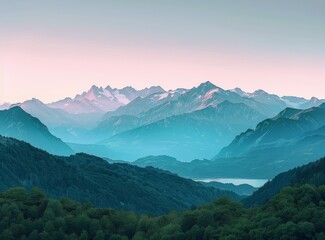 Obraz premium Photography of beautiful mountains with lake in foreground 