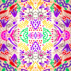 Tribal Ethnic Mandala Decor. Colorful Aztec