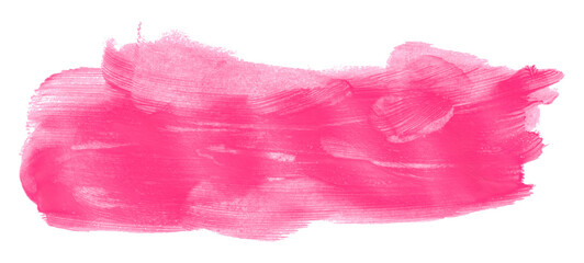 Shiny pink brush watercolor painting isolated on transparent background. watercolor png