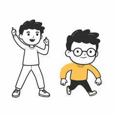 Cute Character for kids' storytelling vector illustration