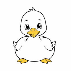 Cute Duck vector illustration for children