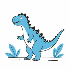 Vector illustration of a cute Dino for toddlers