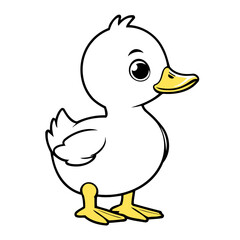 Vector illustration of a cute Duck for children