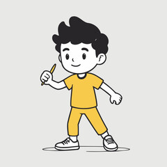 Cute Character vector illustration for preschoolers' learning moments