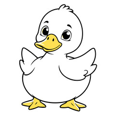 Vector illustration of a cute Duck for kids