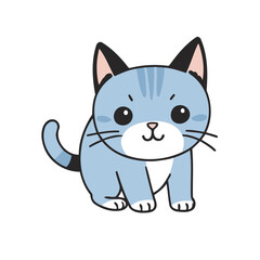 Cute vector illustration of a Cat for toddlers' playful adventures