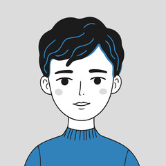 Cute vector illustration of a Boy for youngsters' imaginative stories