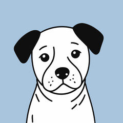 Vector illustration of a cute Dog for children story book