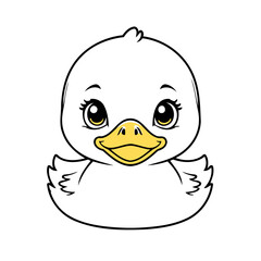 Vector illustration of a sweet Duck for youngsters' imaginative journeys
