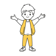 Vector illustration of a cute Character for toddlers books