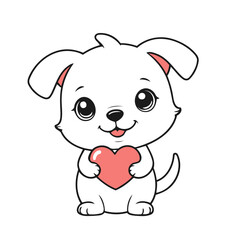 Vector illustration of a winsome Dog for children's literature