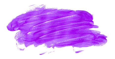 Shiny purple brush watercolor painting isolated on transparent background. watercolor png