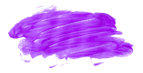 Shiny purple brush watercolor painting isolated on transparent background. watercolor png