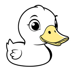 Vector illustration of a playful Duck for preschoolers' storytime