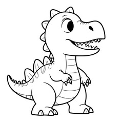 Cute vector illustration of a Spinosaurus for youngsters' imaginative stories