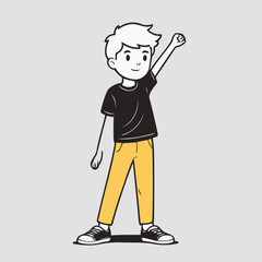 Vector illustration of a cute Character for kids story book