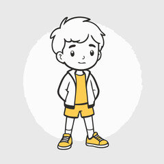 Cute Character for toddlers books vector illustration