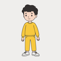 Cute Character for early readers' adventure books vector illustration