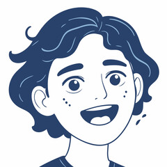 Cute vector illustration of a Person for early readers' delight
