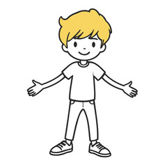 Cute Character vector illustration for preschoolers' learning moments