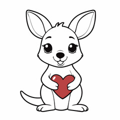 Cute Kangaroo vector illustration of a for toddlers books