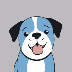 Cute Dog for children's bedtime stories vector illustration