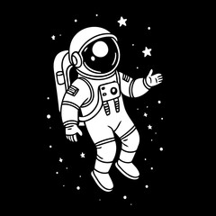 Cute vector illustration of a Astronaut for kids