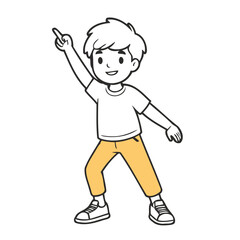 Cute Character for young readers' picture book vector illustration