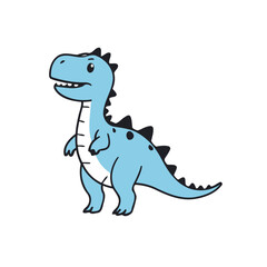 Cute vector illustration of a Dino for kids