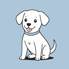 Vector illustration of an adorable Puppy for young readers' books