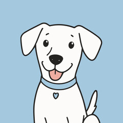 Cute Dog for early readers' adventure books vector illustration