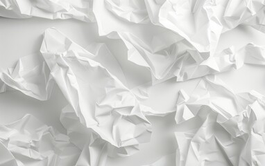 White crumpled paper circles on a clean background.