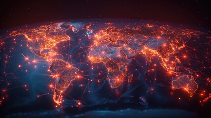 Map of the World Displayed