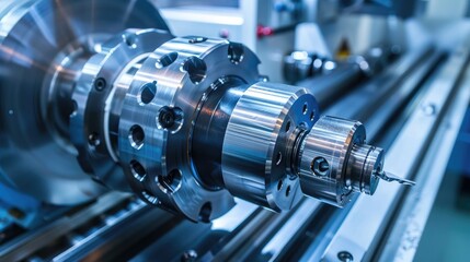 Fototapeta premium Close Up of Machine in a Factory