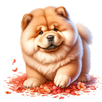 recommend clip art: Funny Chow-Chow Dog Clipart, Cute Chow-Chow Dog Fun Clipart