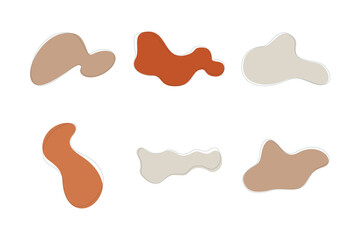 Blobs Abstract Fluid Shapes Color Full pictogram symbol visual illustration Set