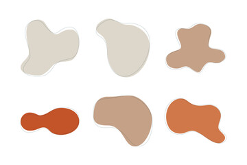 Blobs Abstract Fluid Shapes Color Full pictogram symbol visual illustration Set