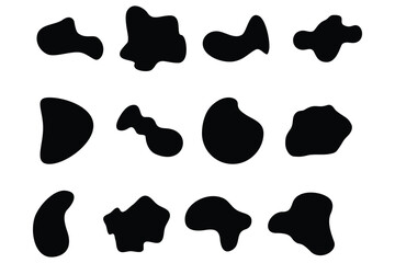 Blobs Fluid Shapes pictogram symbol visual illustration Set