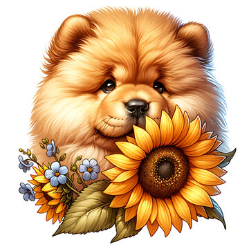 recommend clip art: Funny Chow-Chow Dog Clipart, Cute Chow-Chow Dog Fun Clipart