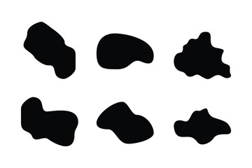 Blobs Fluid Shapes pictogram symbol visual illustration Set