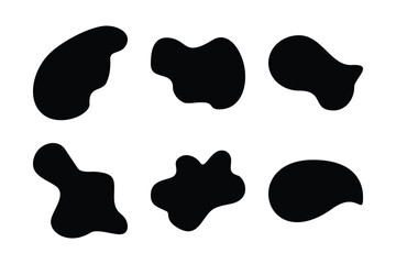 Blobs Fluid Shapes pictogram symbol visual illustration Set